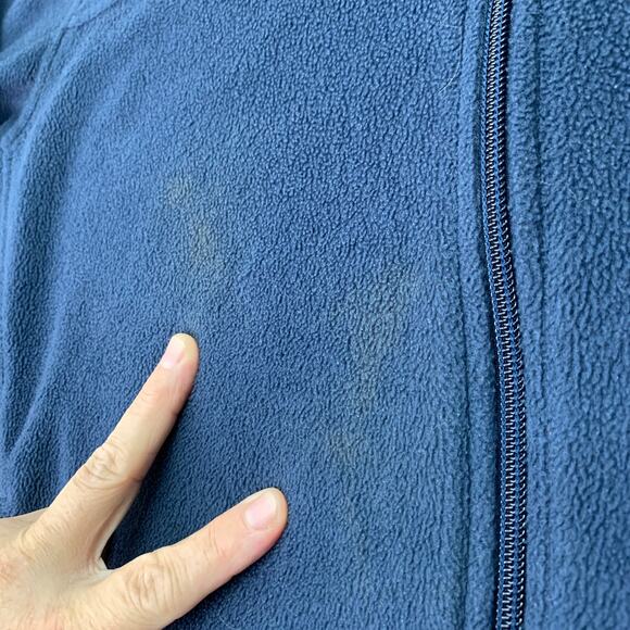 Columbia Mens XL Navy Blue Full Zip Long Sleeve Jacket Cinch Waist READ - Picture 9 of 11